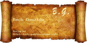 Bech Gusztáv névjegykártya