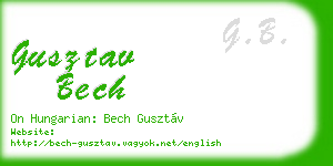 gusztav bech business card