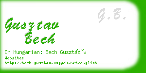 gusztav bech business card